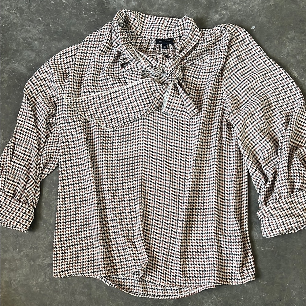 Who What Wear Bow Tie Blouse